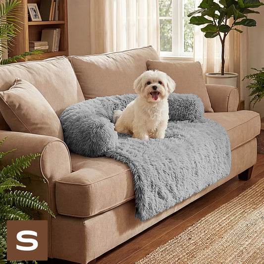 3 Styles Comfortable Pet Sofa Beds - Fluffy Fleece Cat Beds for Indoor Cats, Premium Soft with Removable Washable Cover